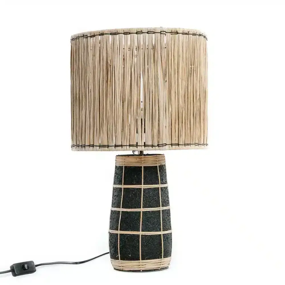 Lampe de table Skiathos- Noir Naturel