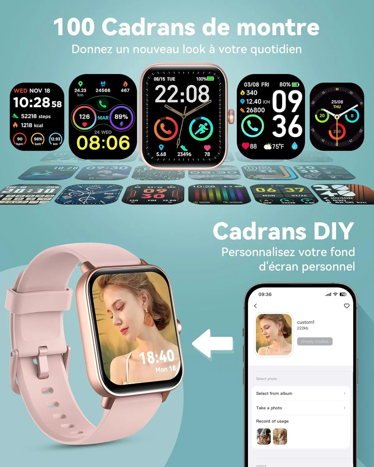 Smartwatch Femme Waterproof IP68 – Image 7