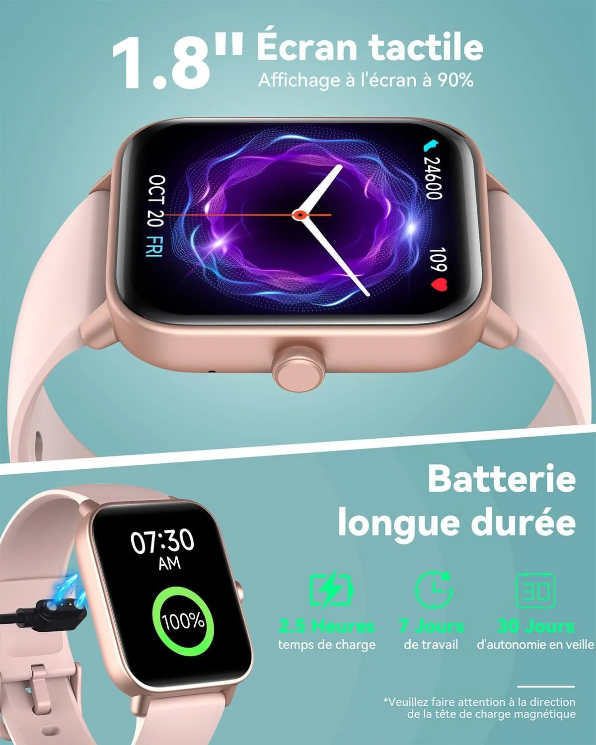 Smartwatch Femme Waterproof IP68 – Image 6